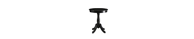 Traditional Round Side Table with Turned Pedestal Base – Sturdy Wood Construction