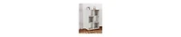 Rustic Wooden 6-Cube Organizer with Open Storage Compartments
