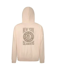 LevelWear Men's Cream New York Islanders Contact Stamp Pullover Hoodie
