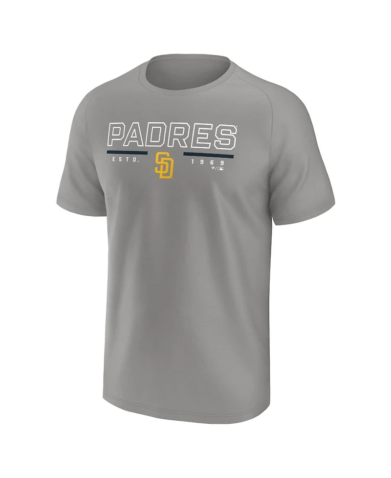 Fanatics Men's Gray San Diego Padres Raglan T-Shirt
