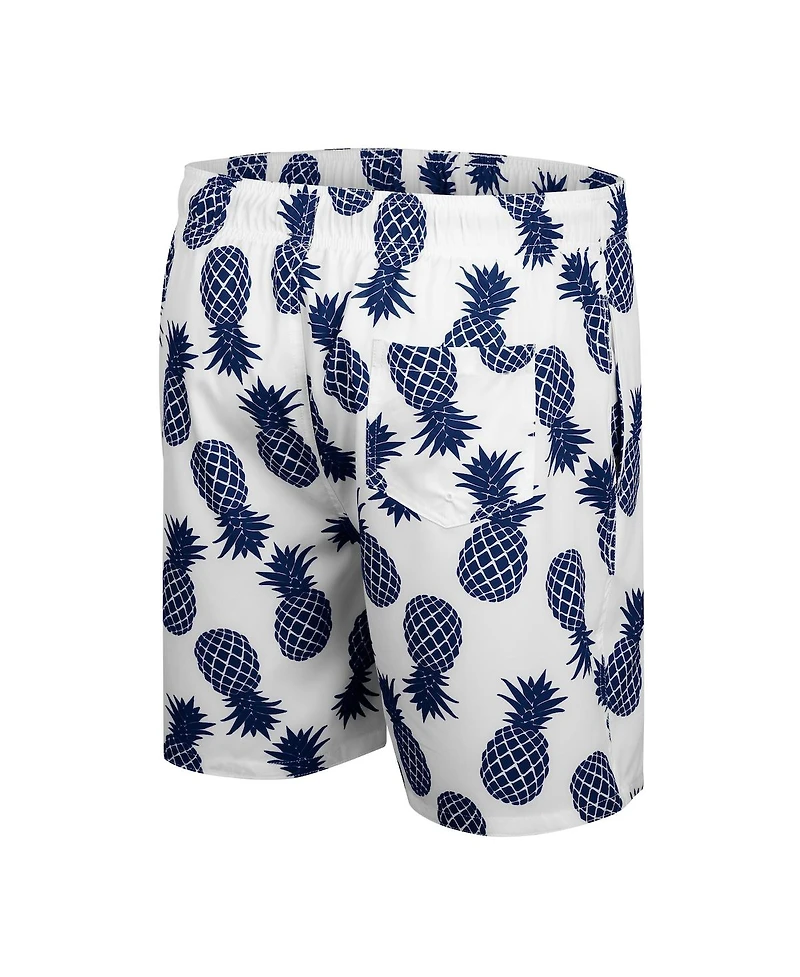 Colosseum Men's White Auburn Tigers Pineapples Swim Shorts