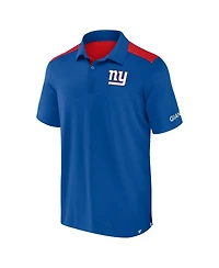 Fanatics Men's Royal/Red New York Giants Color Block Polo Shirt