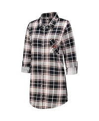 Concepts Sport Women's Black Cincinnati Bengals Ashford Plaid Knit Nightshirt