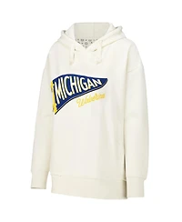 Pressbox Women's Cream Michigan Wolverines Marni Pullover Hoodie