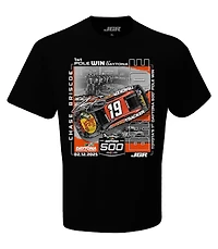 Checkered Flag Sports Men's Black Chase Briscoe 2025 Daytona 500 Pole Winner T-Shirt