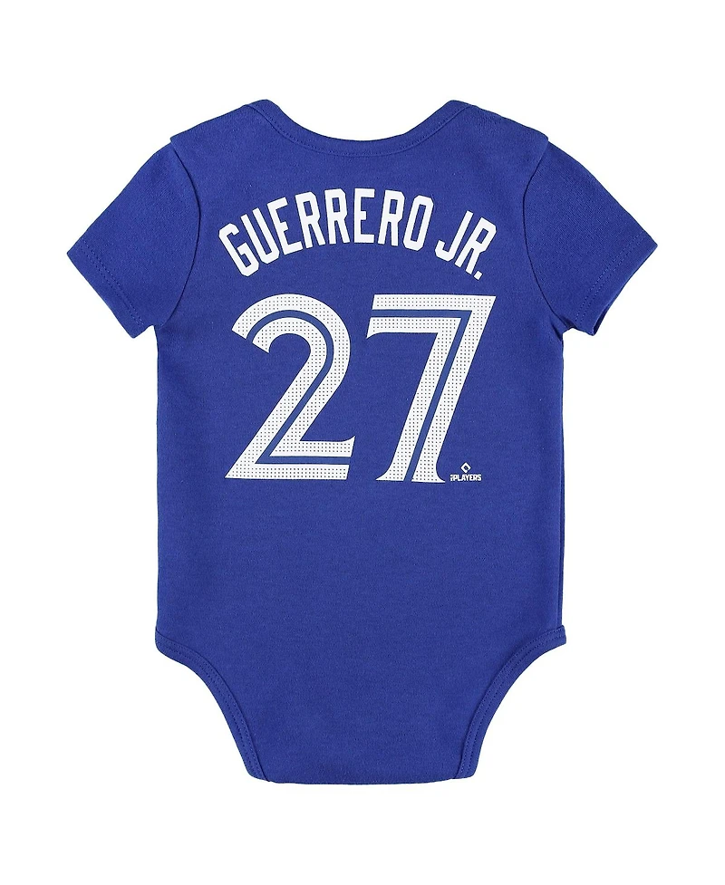 Nike Baby Boys and Girls Vladimir Guerrero Jr. Royal Toronto Blue Jays Fuse Name Number Bodysuit