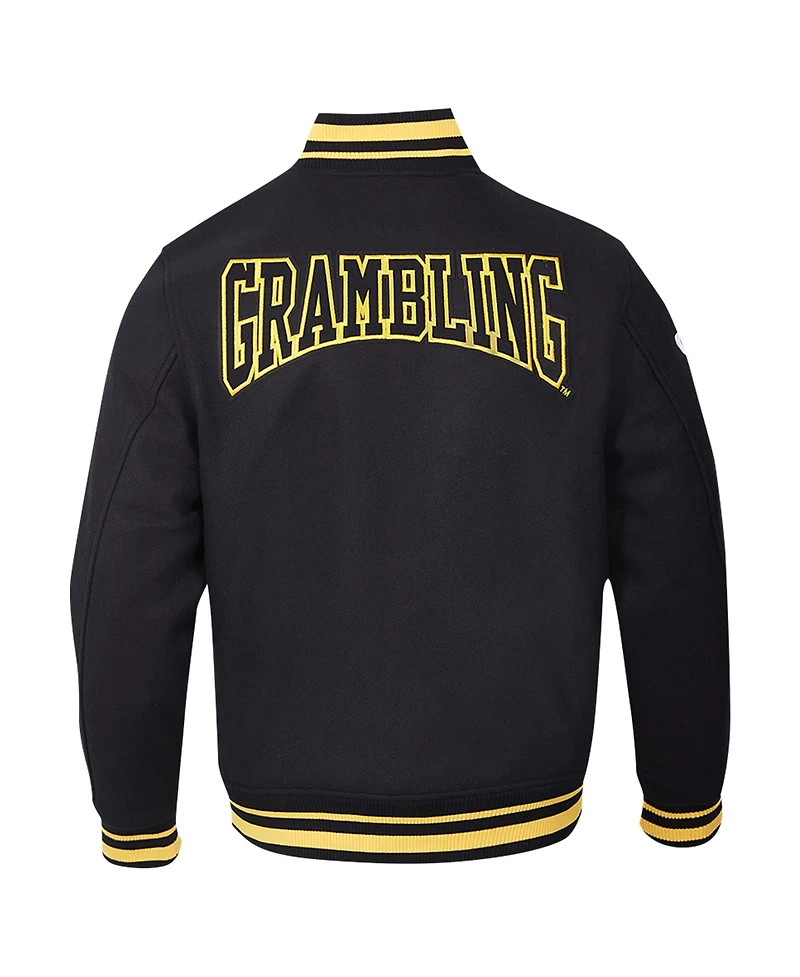 Pro Standard Men's Black Grambling Tigers Crest Wool Full-Zip Jacket