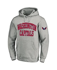 Fanatics Men's Heather Gray Washington Capitals Big Tall Fleece Pullover Hoodie