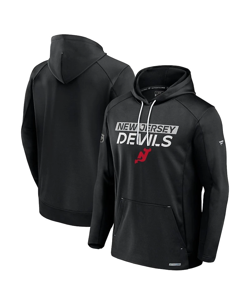 Fanatics Men's Black New Jersey Devils Big Tall Authentic Pro Pullover Hoodie