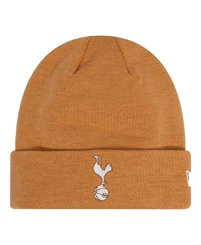 New Era Men's Tan Tottenham Hotspur Seasonal Cuffed Knit Hat
