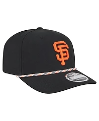 New Era Men's Black San Francisco Giants Multi-Rope 9Seventy Stretch-Snap Hat