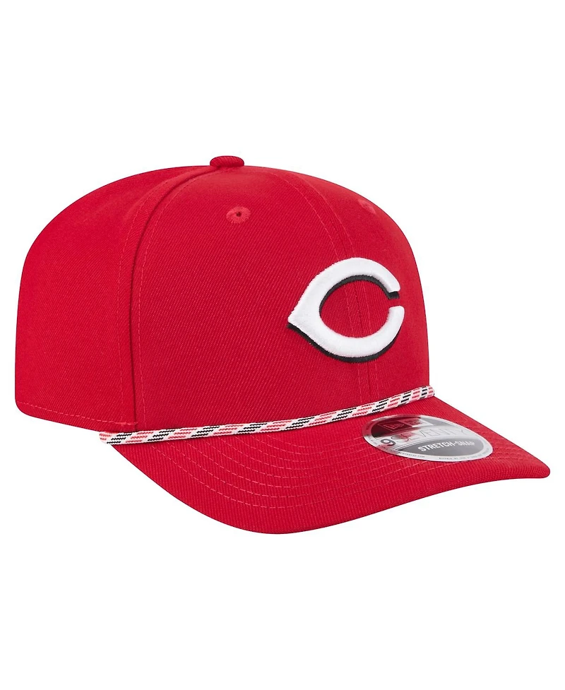 New Era Men's Red Cincinnati Reds Multi-Rope 9Seventy Stretch-Snap Hat