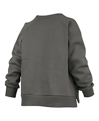 Pressbox Women's Charcoal Nebraska Huskers Pocketed Raglan Pullover Sweatshirt