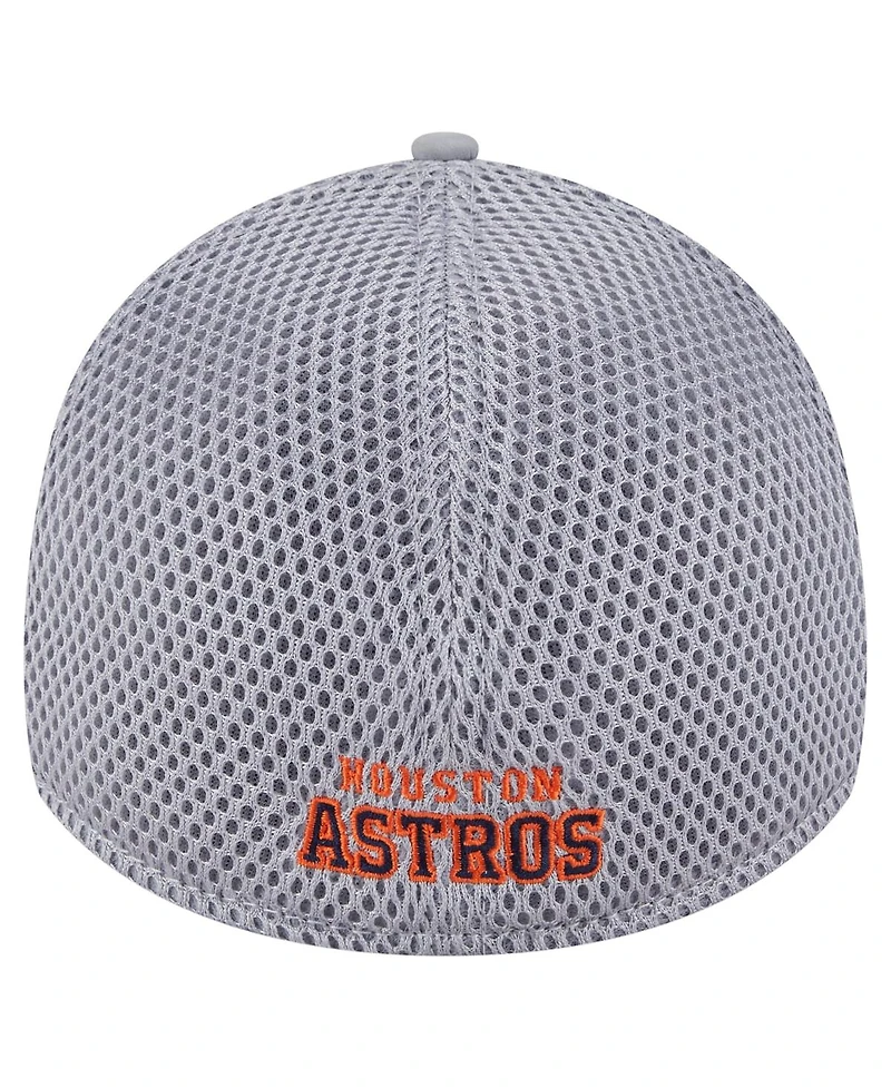New Era Men's Gray Houston Astros Linear 39Thirty Flex-Fit Hat