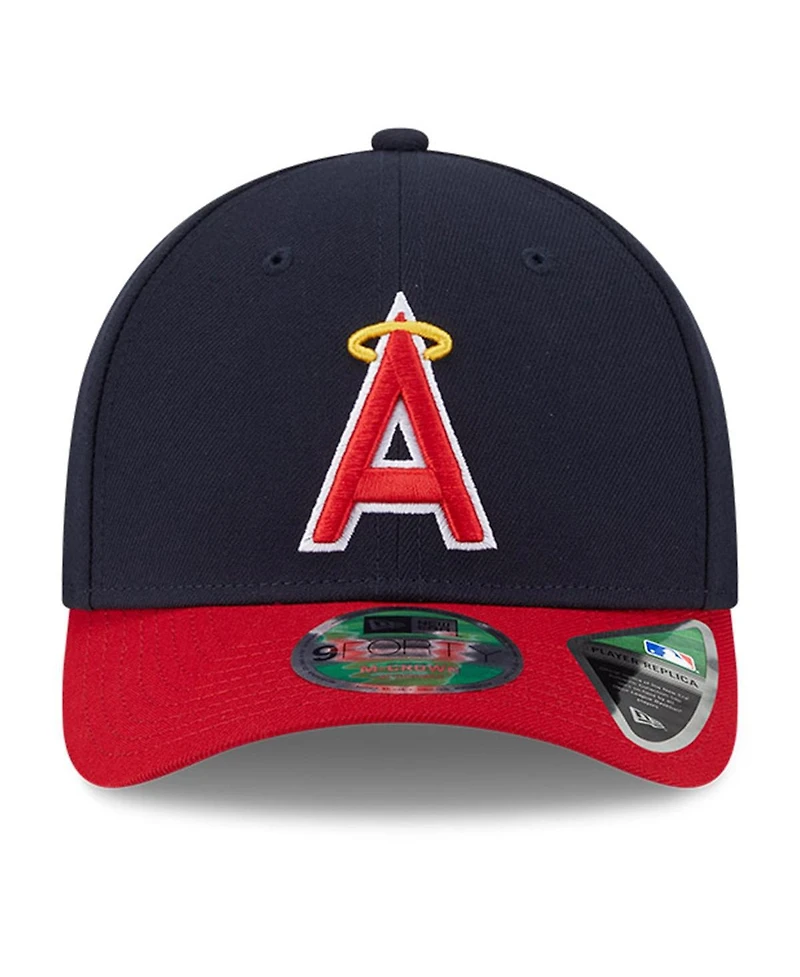 New Era Men's Navy/Red Los Angeles Angels Player Replica 9Forty Adjustable Hat