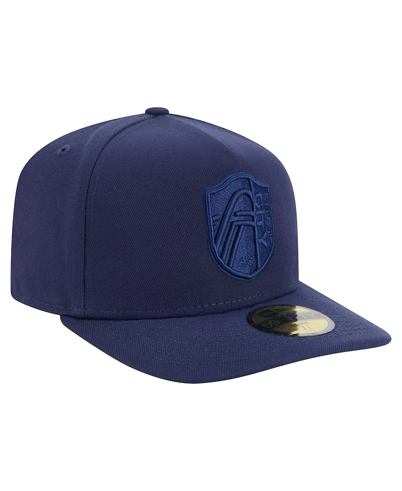 New Era Men's Navy St. Louis City Sc Color Pack A-Frame 59FIFTY Fitted Hat
