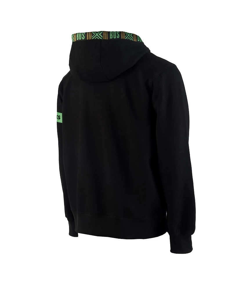 Two Hype X Nba Men's Black Boston Celtics Culture Hoops Collection Premium Pullover Hoodie