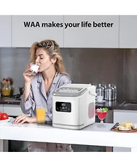 Cowsar 26Lbs, Countertop Ice Maker, Self-Cleaning, Bullet Ice, Digital Screen, 9 Cubes in 6 Mins