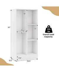 41 Inches 5-Cube Floor Bookcase with 2 Anti-Tipping Kits