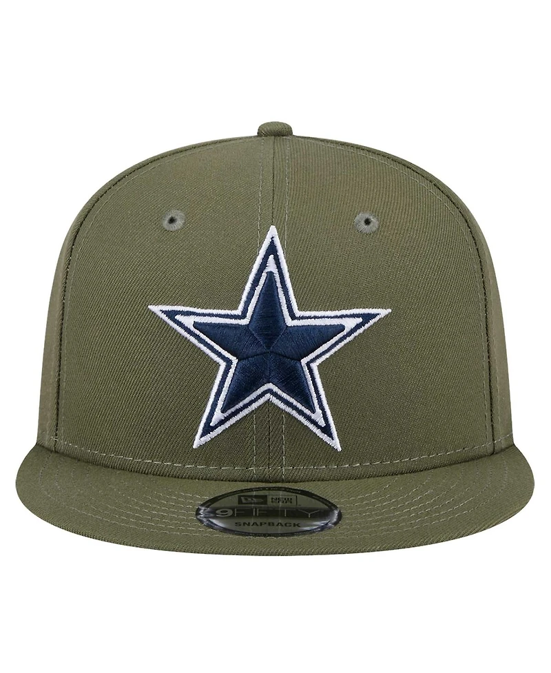 New Era Men's Olive Dallas Cowboys Main 9FIFTY Snapback Hat