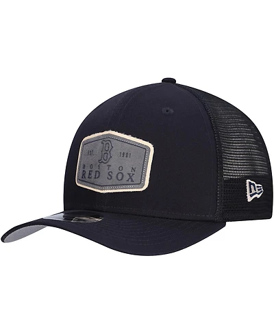 New Era Men's Navy Boston Red Sox Labeled 9Seventy Stretch-Snap Adjustable Hat