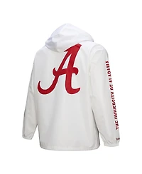 Mitchell & Ness Men's White Alabama Crimson Tide Coaches Full-Snap Hoodie Jacket