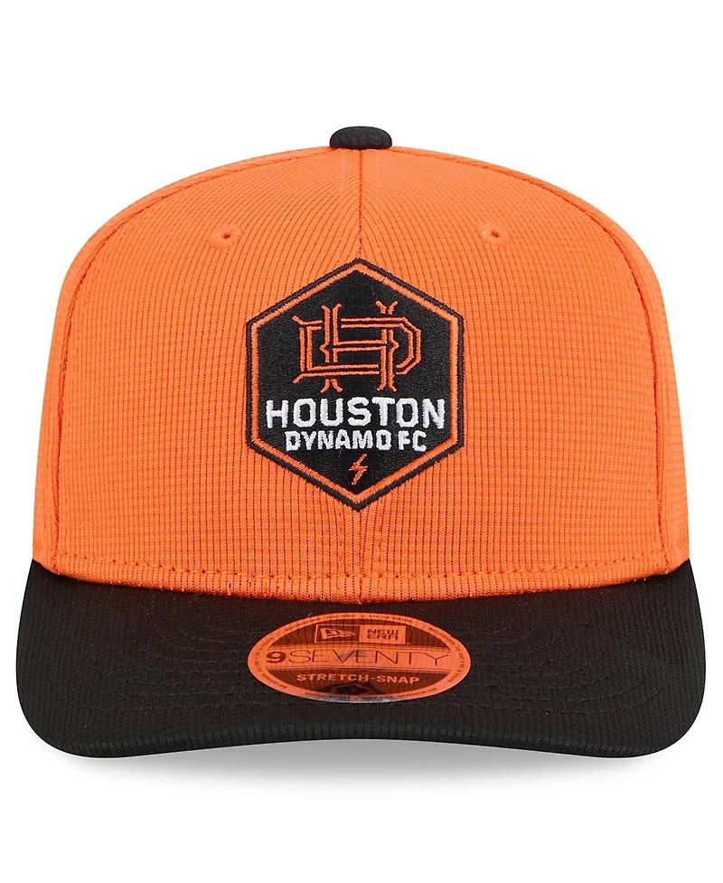 New Era Men's Orange/Black Houston Dynamo Fc 2025 Jersey Hook 9SEVENTY Stretch-Snap Hat