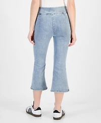 Dkny Jeans Petite High-Rise Cropped Flared-Leg Pull-On