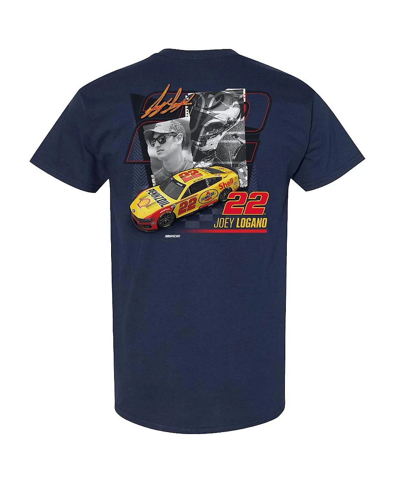 Team Penske Men's Navy Joey Logano Shell/Pennzoil Car T-Shirt