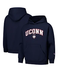 Champion Big Boys and Girls Navy UConn Huskies Campus Pullover Hoodie