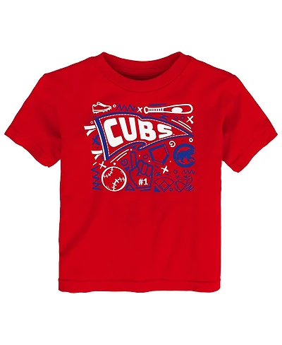 Outerstuff Toddler Red Chicago Cubs Ballpark Fun T-Shirt