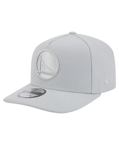 New Era Men's Gray Golden State Warriors Colorpack A-Frame Pinch Front 9FIFTY Snapback Hat