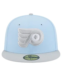 New Era Men's Light Blue/Gray Philadelphia Flyers Color Pack Two-Tone 59FIFTY Fitted Hat