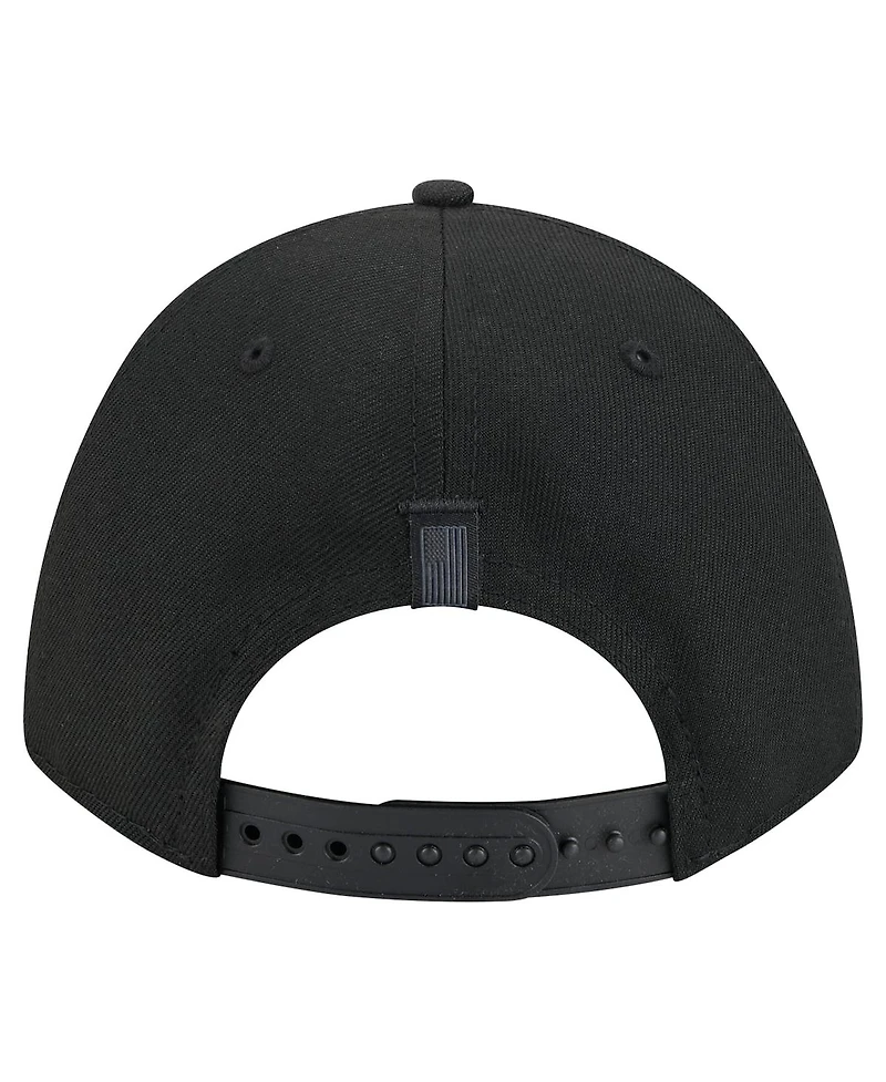 New Era Men's Black Los Angeles Kings Game Day Stealth Flag 9FORTY A-Frame Adjustable Hat
