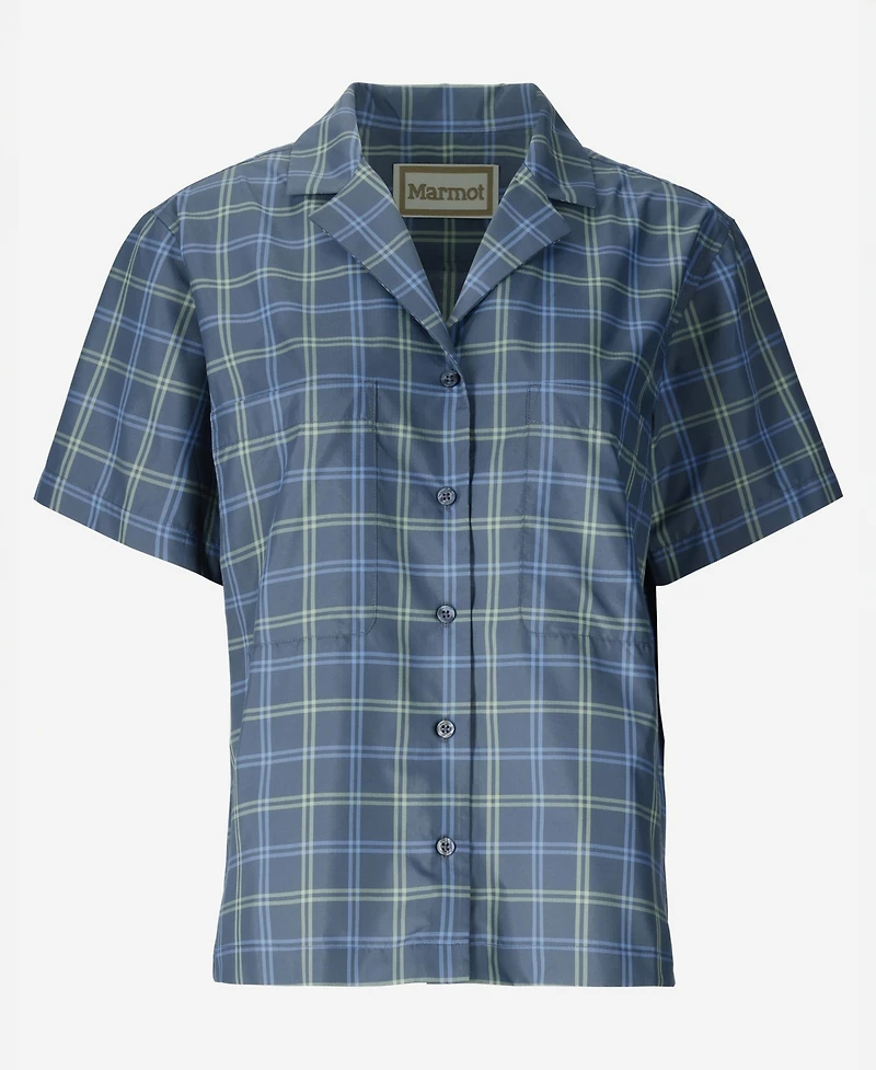 Marmot Women's Air Exchange Upf 40 Camp Novelty Short Sleeve Collar Shirt