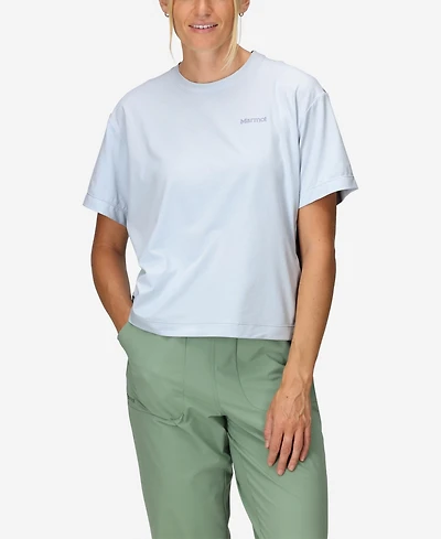 Marmot Women's Air Exchange Upf 50 Crew Short Sleeve Ribbed Collar T-Shirts