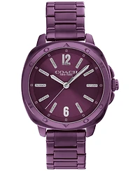Coach Women's Kitt Ionic Plated Purple Steel Bracelet Watch, 34mm