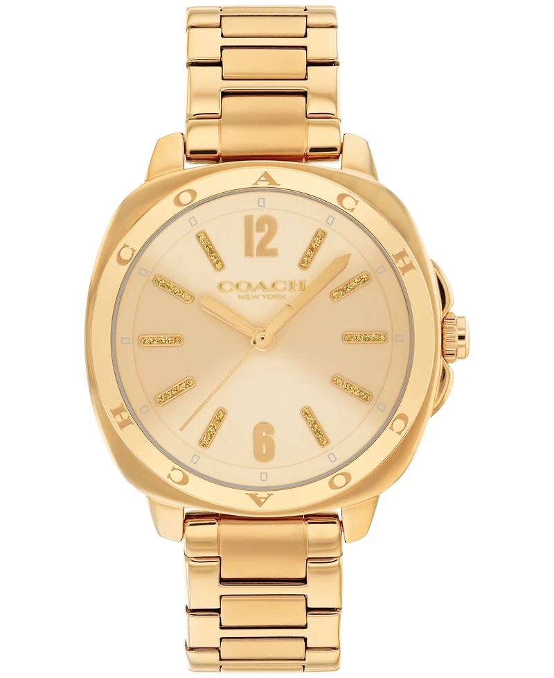 Coach Women's Kitt Gold-Tone Stainless Steel Bracelet Watch