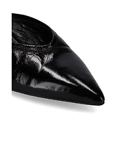 Tessa Onix Black Leather Mules