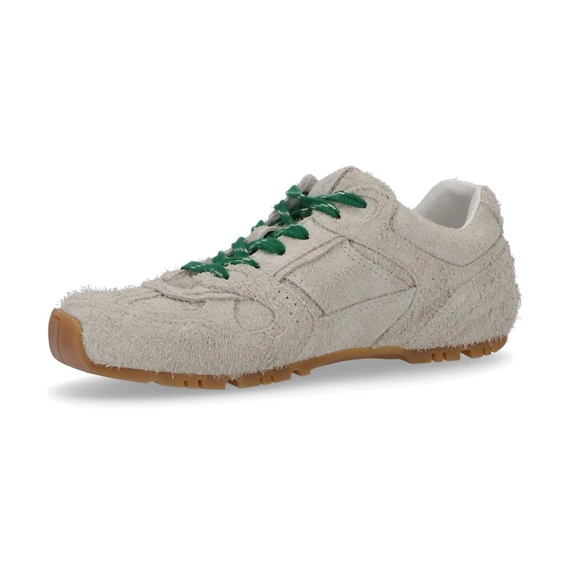 Tb.56 Suede Fuzzy Light Grey Leather Sneakers