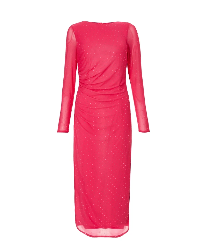 Quiz Women's Mesh Hotfix Maxi Dress