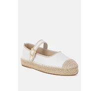 Ostac Genuine Leather Mary Jane Espradrilles