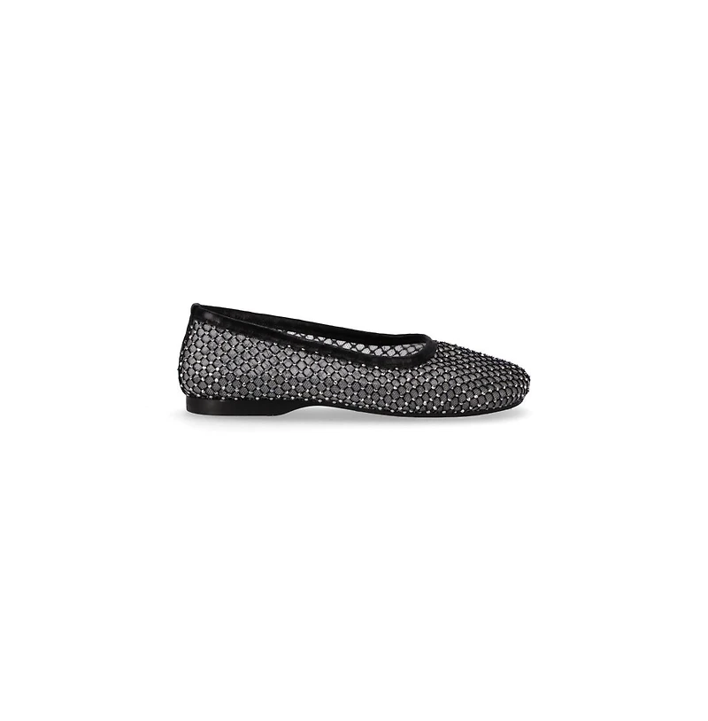 Lorain Mesh Glow Black Ballet Flats