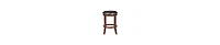 Wood Counter Stool – 360° Swivel Seat with Faux Leather Upholstery