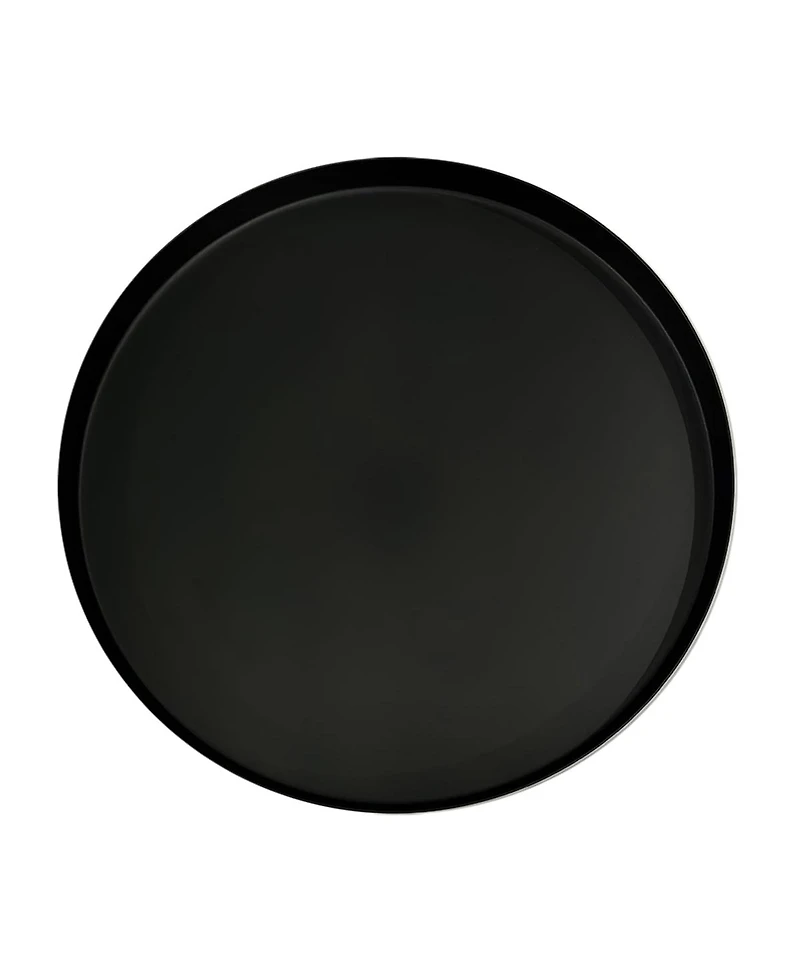 Modern Side End Table with Round Tray Top and Sleek Column Support for Contemporary Home Decor