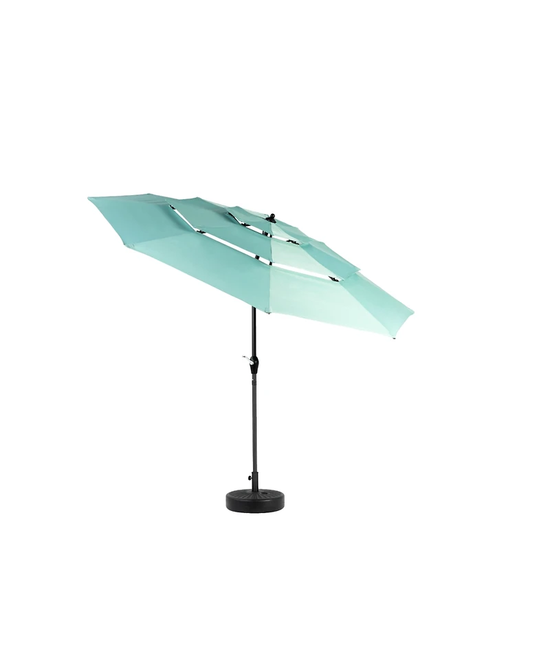 Streamdale 10ft 3-Tier Auto-Tilt Outdoor Patio Umbrella (Light Green)