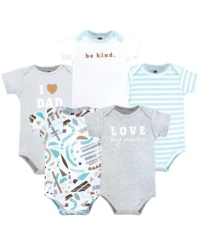 Hudson Baby Baby Unisex Five Piece Set Of Cotton Infant All In One Bodysuits
