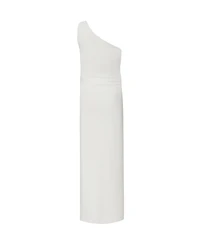 Quiz Women's Asymmetric Scuba Crepe Maxi Dress With 3D Floral Detail