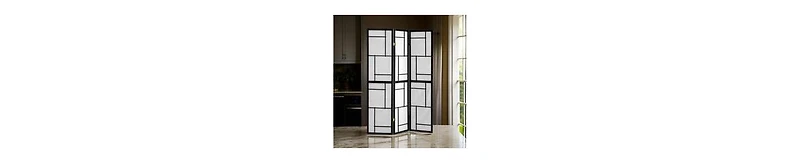 Wooden 3-Panel Folding Screen – Modern Design for Home & Office