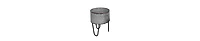 Industrial Planter Set – 3 Galvanized Tubs with Hairpin Metal Legs